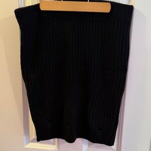 Brave Soul Midnight Ribbed Skirt